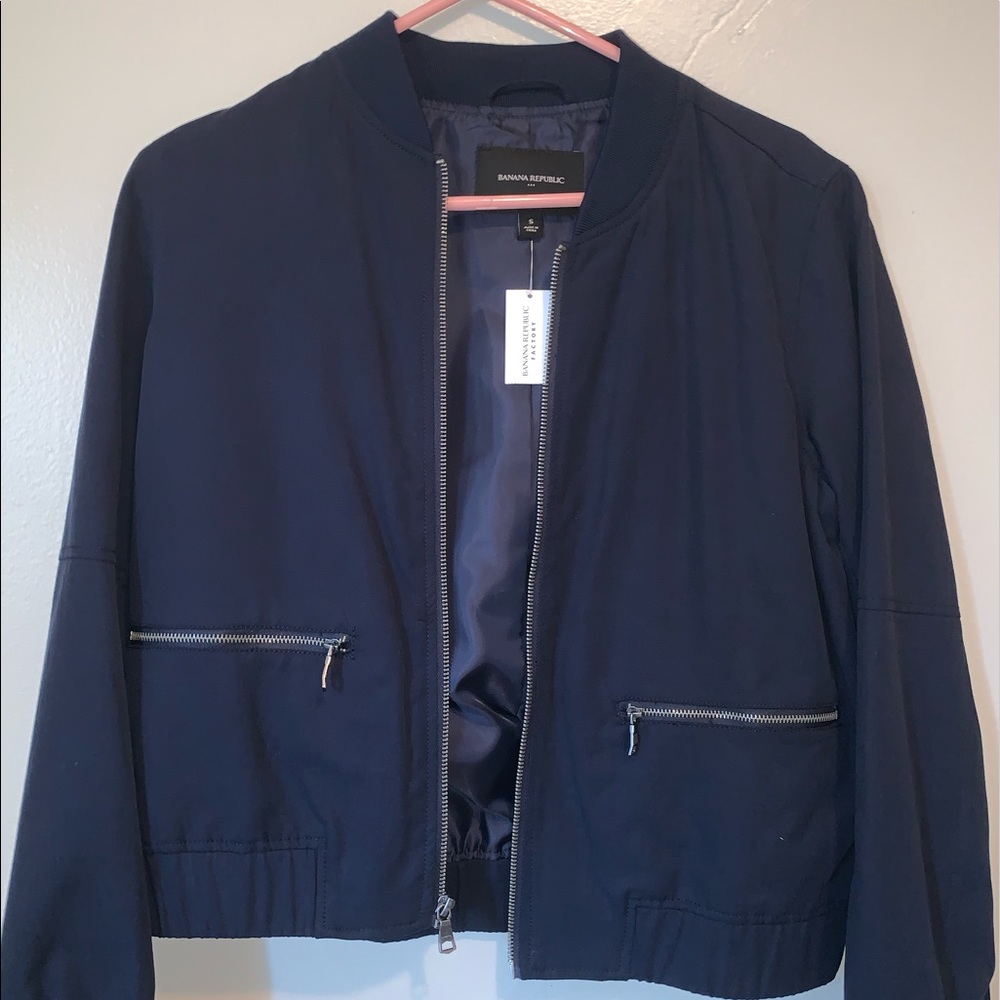 Banana Republic Navy Blue Bomber Jacket